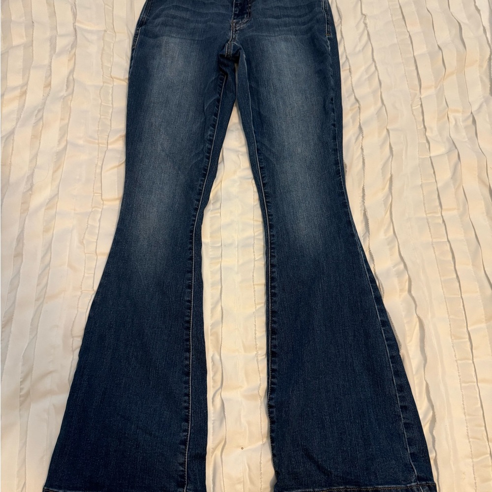 Dark Blue Flare & Wide Leg Jeans
